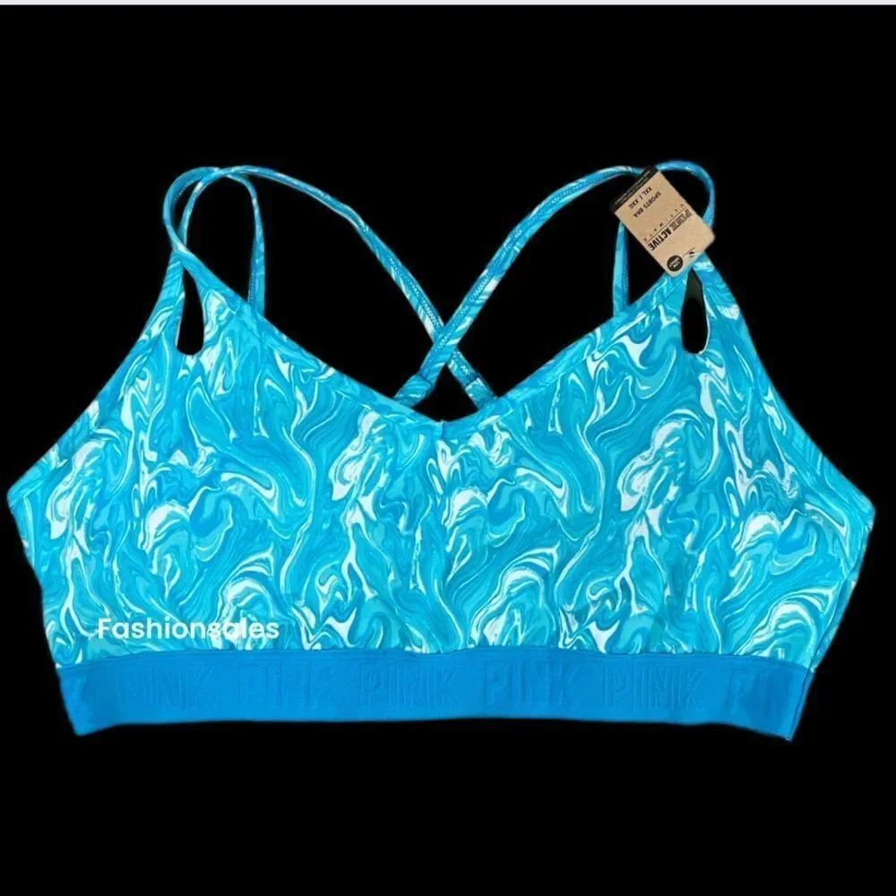 Victorias Secret Pink Active Ultimate Lined Removable Padding Strappy sports bra